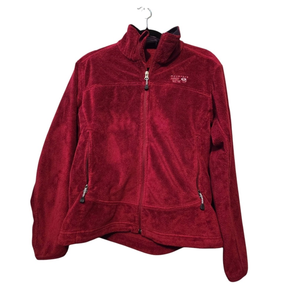 Mountain Hard Wear Women's Fleece Full Zip SM Cranberry Outdoors Jacket Pockets‎
